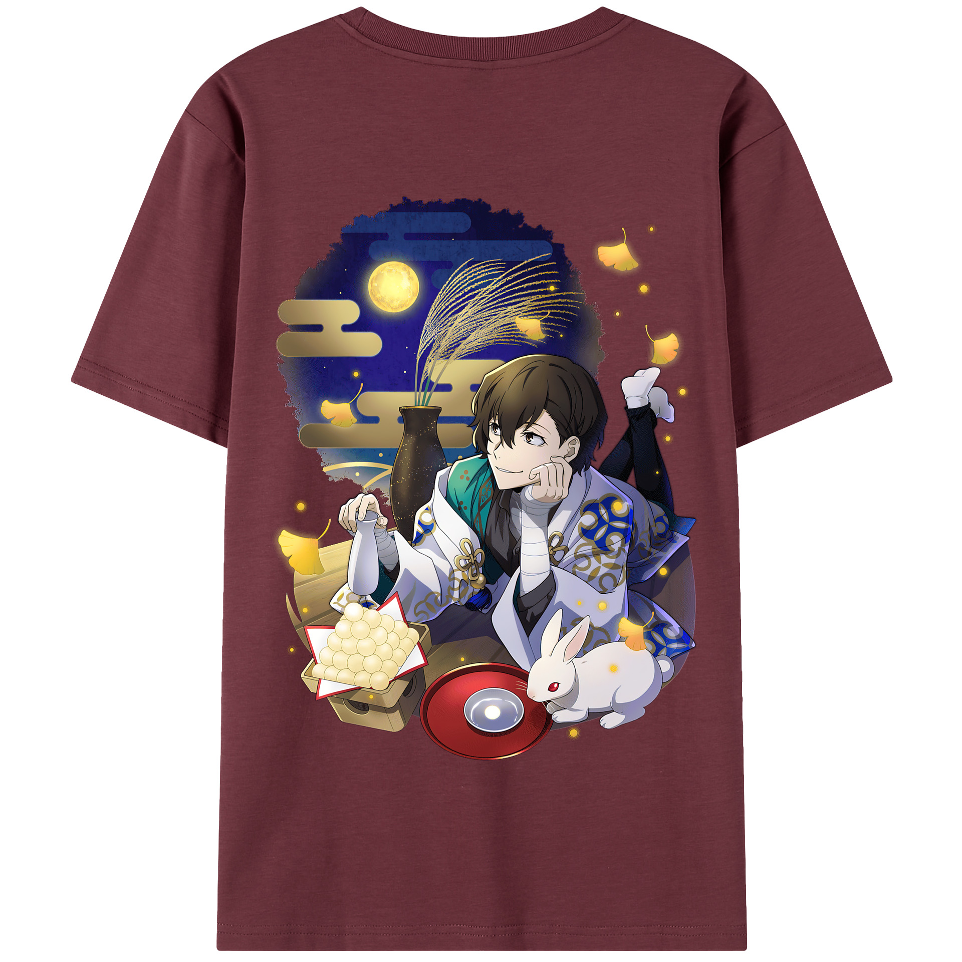 （画像用） 文豪ストレイドッグス Bungo Stray Dogs 綿100％半袖Tシャツ（背面プリント）
